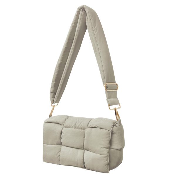 Shoulder bags for women, Light-weight small puffer purses waterproof, hand-woven puffy bag crossbody handbag