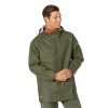 Workwear Mandal Adjustable Waterproof Jackets for Men - Heavy Duty Comfortable PVC-Coated Protective Rain Coat