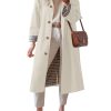 Womens Long Trench Coat Single Breasted Oversized Windproof Overcoat Fashion Outerwear