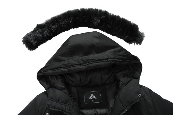 Women's Long Winter Coat Thickened Down Alternative Jacket Warm Puffer Jacket Waterproof Parka