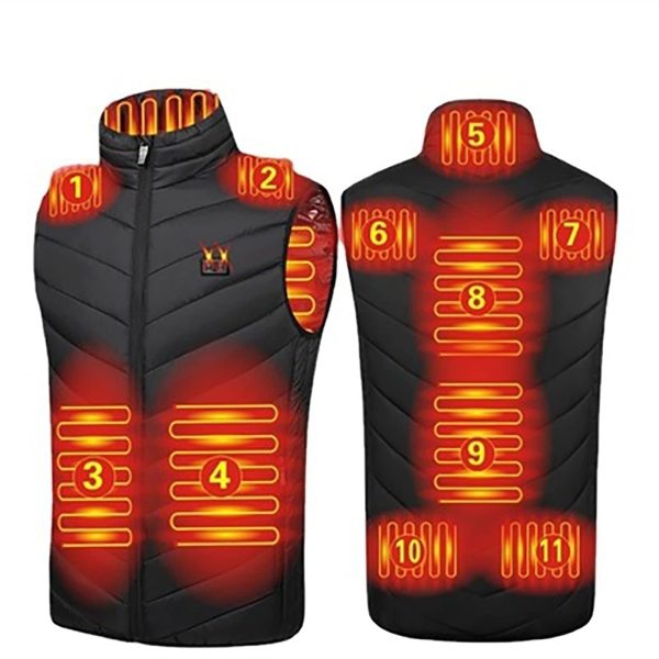 Heated Vest USB Electric Heated Vest Heated Jacket Winter Vest for Outdoor Motorcycle Camping Fishing Skiing