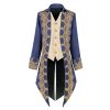 Men Steampunk Medieval Jacket Gothic Victorian Frock Coat Uniform