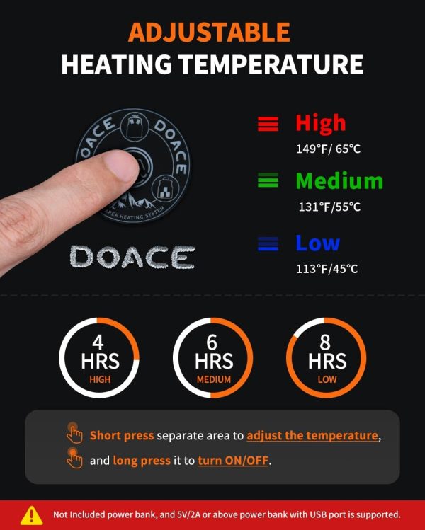 Heated Vest for Women and Men, Smart Electric Heating Vest Rechargeable, Battery Not Included