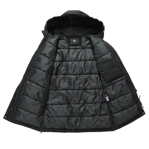 Women's Long Winter Coat Thickened Down Alternative Jacket Warm Puffer Jacket Waterproof Parka