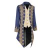 Men Steampunk Medieval Jacket Gothic Victorian Frock Coat Uniform