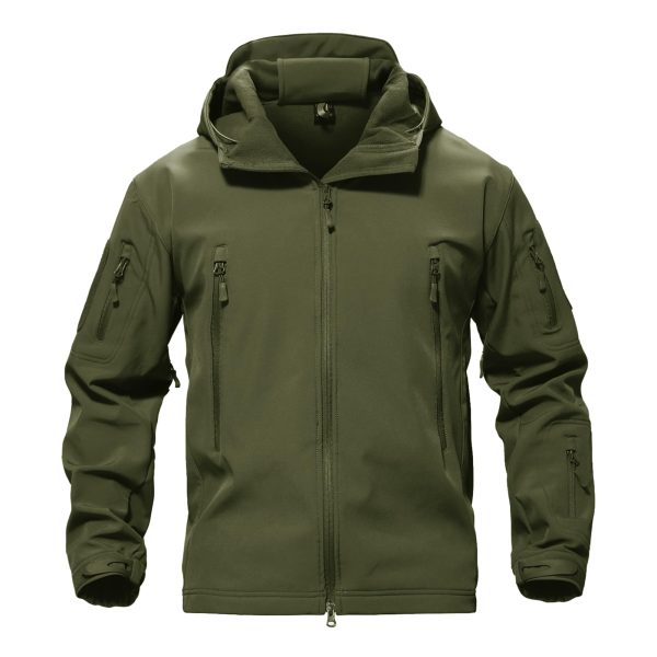 Men's Special Ops Military Tactical Rain Jackets Winter Warm Fleece Softshell Hooded Raincoat Snowboard