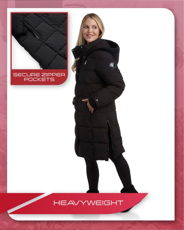 Women's Long Puffer Jacket - Insulated Full Length Windbreaker Long Down Coat Parka Jacket for Ladies (Sizes: S-XL)
