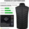 Heated Vest USB Electric Heated Vest Heated Jacket Winter Vest for Outdoor Motorcycle Camping Fishing Skiing