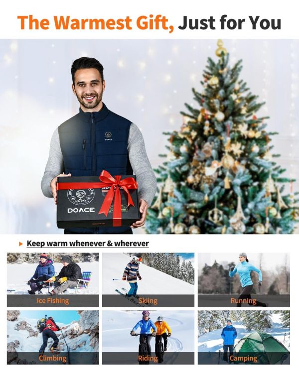 Heated Vest for Women and Men, Smart Electric Heating Vest Rechargeable, Battery Not Included