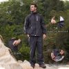 Men Women Rain Suit Waterproof Lightweight Hooded Raincoat Jacket and Pants for Golf, Hiking, Travel