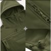Men's Special Ops Military Tactical Rain Jackets Winter Warm Fleece Softshell Hooded Raincoat Snowboard