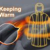 Women's Softshell Long Jacket with Hood Fleece Lined Windproof Warm up Waterproof Windbreaker