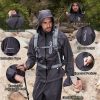 Men Women Rain Suit Waterproof Lightweight Hooded Raincoat Jacket and Pants for Golf, Hiking, Travel