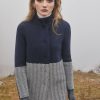 Herringbone Wool Coat Cardigan for Women