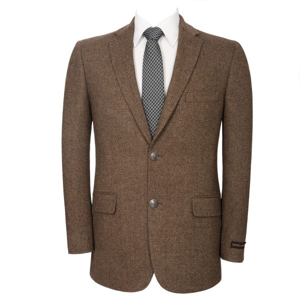 Men's Blazer Sport Coat Classic Fit Wool Blend 2 Button Business Suits Jacket
