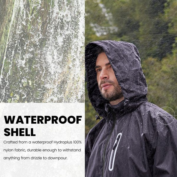 Men Women Rain Suit Waterproof Lightweight Hooded Raincoat Jacket and Pants for Golf, Hiking, Travel